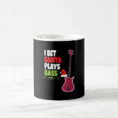 Mug Cadeau pour Bass Guitar Player Cool Père Noël Noël (Centre)