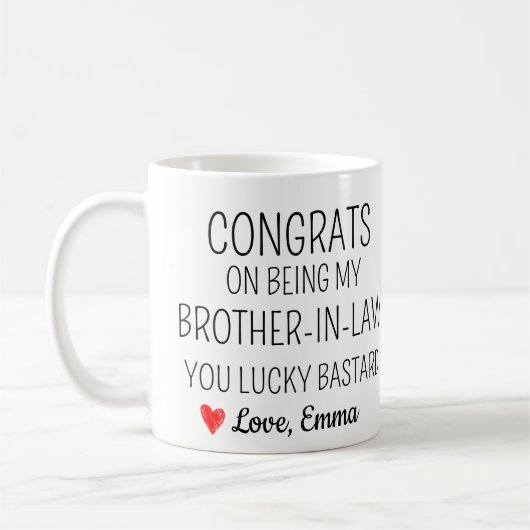 Mug Cadeau pour beau-frère (Gauche)