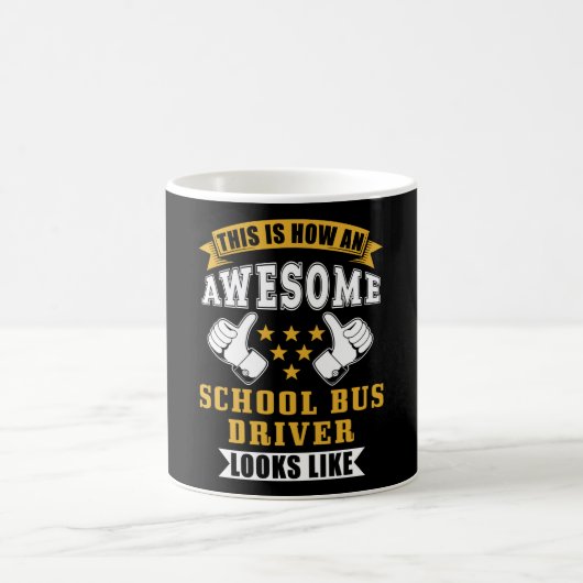 Mug Cadeau pour chauffeur de bus scolaire (Centre)