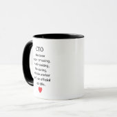 Mug Cadeau pour CTO – Conception de citation drôle de (Devant gauche)