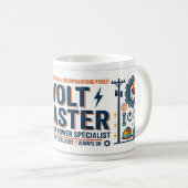Mug Cadeau pour électriciens Volt Master (Devant droit)