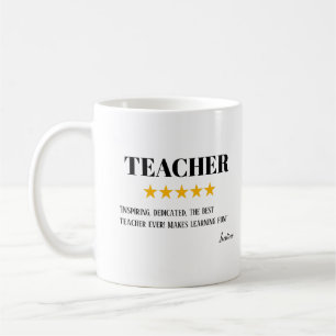 Mug Cadeau pour Enseignant 5 Étoiles Cadeau Incroyab