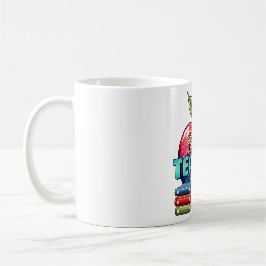 Mug Cadeau pour Enseignant | Enseignant Bienheureux (Gauche)