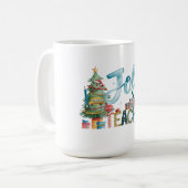Mug Cadeau pour Enseignant | Joyeux Noël Enseignant Jo (Devant gauche)