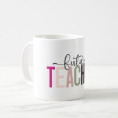 Mug Cadeau pour futur professeur rose (Devant gauche)