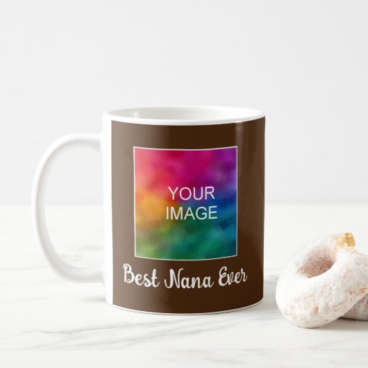 Mug Cadeau Pour Grand-Mère Best Nana Ever Script perso (Avec donut)