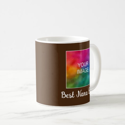 Mug Cadeau Pour Grand-Mère Best Nana Ever Script perso (Devant droit)