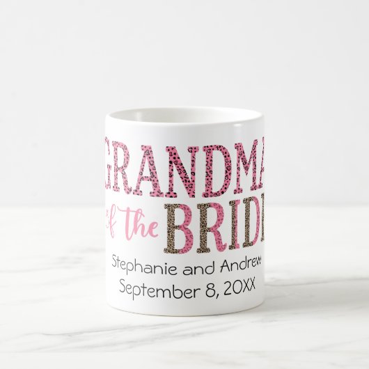 Mug Cadeau pour grand-mère de la mariée Impression léo (Centre)