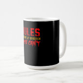 Mug Cadeau Pour Grandson | Règle Pour Rencontrer Mon P (Devant droit)