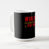 Mug Cadeau Pour Grandson | Règle Pour Rencontrer Mon P (Devant gauche)