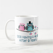 Mug Cadeau pour la 9ème huée d'anniversaire de mariage (Gauche)
