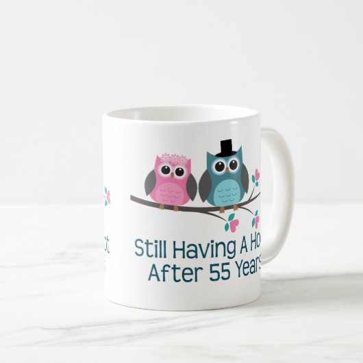 Mug Cadeau pour la cinquante-cinquième huée (Devant droit)