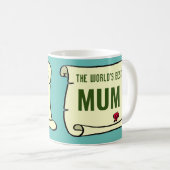 Mug Cadeau pour la meilleure maman du monde. (Devant droit)
