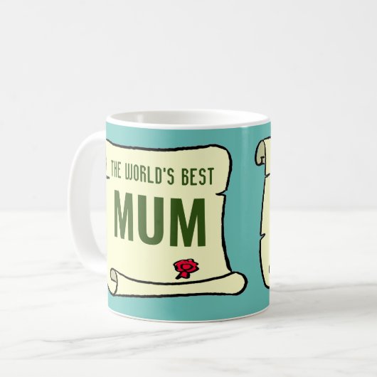 Mug Cadeau pour la meilleure maman du monde. (Devant gauche)
