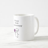 Mug Cadeau pour l'anniversaire du travail mignon, coll (Devant droit)