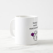 Mug Cadeau pour l'anniversaire du travail mignon, coll (Devant gauche)