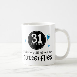 Mug Cadeau pour le 31ème papillon d'anniversaire de