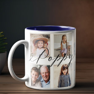 Mug Cadeau pour le pavot Collage photo pour petits e
