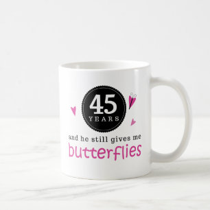 Mug Cadeau pour le quarante-cinquième papillon