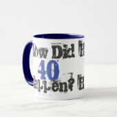 Mug Cadeau pour les 40 ans. Comment en est-on arrivé à (Devant gauche)