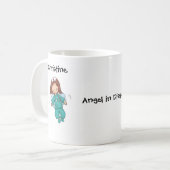 Mug Cadeau pour l'infirmière - ange dans le (Devant gauche)