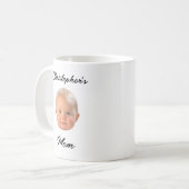 Mug Cadeau pour maman avec écriture noire et visage de (Devant gauche)