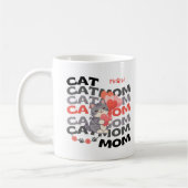 Mug Cadeau pour Maman Chat Petits coeurs de Chien mign (Gauche)