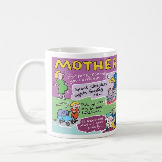 Mug Cadeau pour maman. Drôle cadeau de la fête des mèr (Gauche)