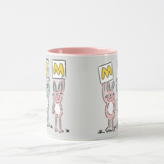 Mug Cadeau pour maman Fun Rabbits Design (Centre)