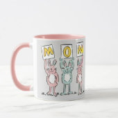 Mug Cadeau pour maman Fun Rabbits Design (Gauche)