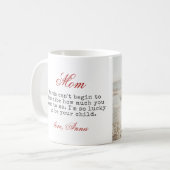 Mug Cadeau pour Maman Typographie Script Chaud Message (Devant gauche)