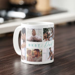 Mug Cadeau Pour Meilleur Papa Jamais Famille Photo Col<br><div class="desc">Montrez à votre père extraordinaire combien il est merveilleux et aimé avec notre élégant "Meilleur Papa Ever" coutume 8 photo collage mug. Le design comprend "Best Dad Ever" dans un design élégant de typographie aqua et customisé avec 8 de vos propres photos de famille spéciales. Grand cadeau pour la fête...</div>