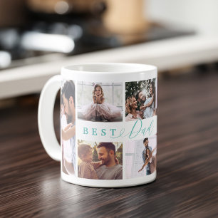 Mug Cadeau Pour Meilleur Papa Jamais Famille Photo Col
