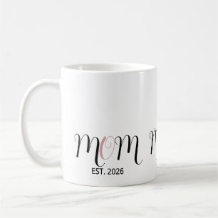 Mug Cadeau pour nouvelle maman - Écriture noire établi
