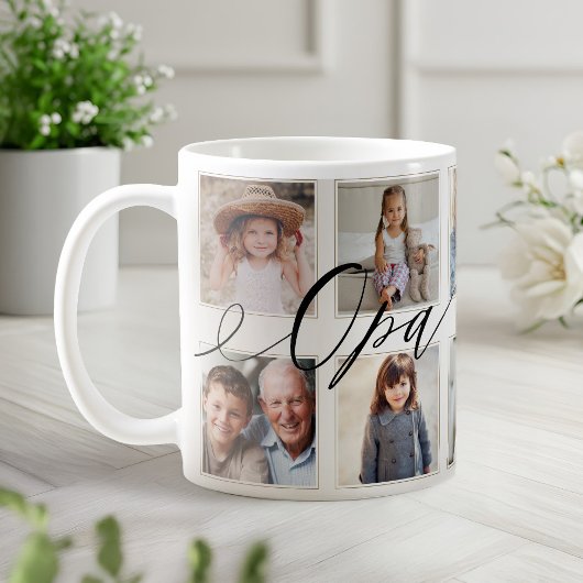 Mug Cadeau pour Opa | Collage photo pour petits enfant