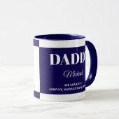 Mug Cadeau pour Papa avec des noms (Devant droit)