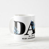 Mug Cadeau pour papa avec des noms d'enfants (Devant gauche)