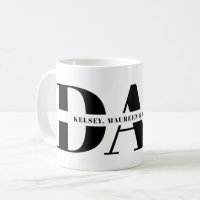 Cadeau pour papa avec des noms d'enfants