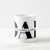 Mug Cadeau pour papa avec des noms d'enfants (Centre)