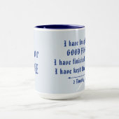 Mug Cadeau pour pasteur Bonne lutte Écriture (Centre)