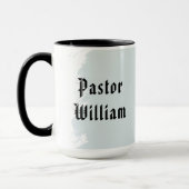 Mug Cadeau pour pasteur Écriture bonne lutte (Gauche)