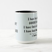 Mug Cadeau pour pasteur Écriture bonne lutte (Centre)