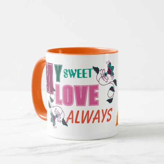 MUG CADEAU POUR PETITE AMIE, FEMME, MARI, PETIT AMI, M (Devant gauche)