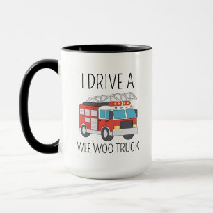 Mug Cadeau pour pompier, camion de pompiers, cadeau po