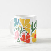 Mug Cadeau pour professeur de Fleurs Abstraites Modern (Devant gauche)