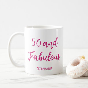 Mug Cadeau pour ses 50 ans pour Elle 50 et Fabuleux Ro