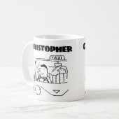 Mug Cadeau pour un chauffeur de taxi avec nom (Devant gauche)