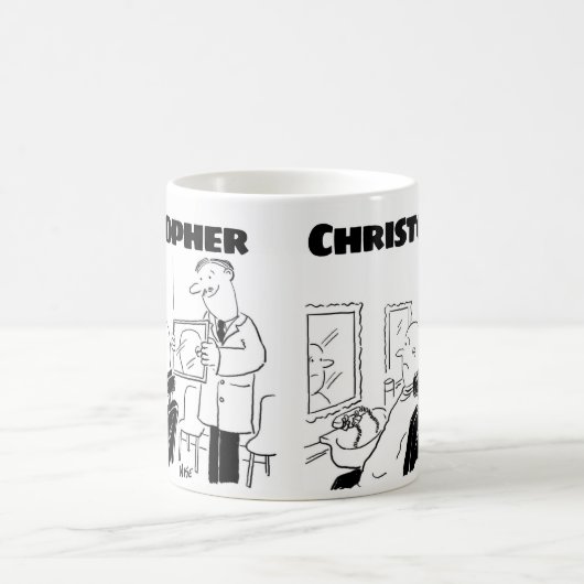 Mug Cadeau pour un coiffeur ou coiffeur avec nom ajout (Centre)