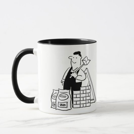 Mug Cadeau pour un Constructeur. Illustration d'un des (Gauche)