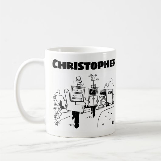 Mug Cadeau pour un homme avec nom (Gauche)